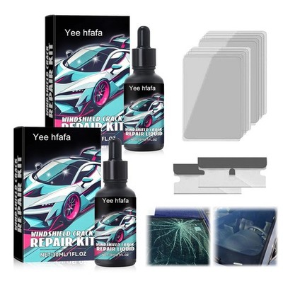 2PCS Upgrade Windshield Crack Repair Kit, 2025 New Cracks Gone Glass Repair