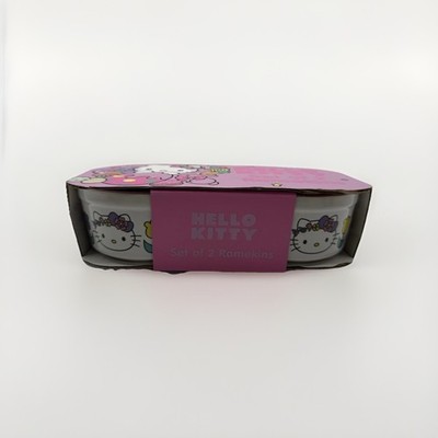 NEW Sanrio Hello Kitty Easter Floral Spring Ceramic Ramekins Set of 2