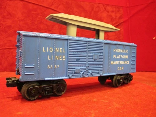 Lionel 3357 Blue Hydraulic Platform Maintenance Car 1962-1964 Vintage