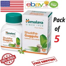 5X SHUDDHA GUGGULU Himalaya 60 Tabs Each With Long Expiry  Free Shipping