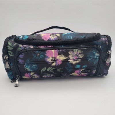 Lug Travel TROLLEY Aloha Black Floral Cosmetics Makeup Case Flowers