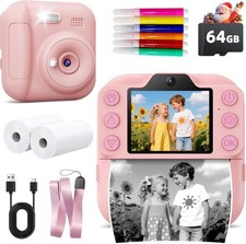 Kids Camera Instant Print, Toddler Toys Christmas Birthday Gifts for Girls Boys,