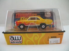 Auto World TJet 500 Flames HO Slot Car 42: 1966 Chevy Nova SS, MISB
