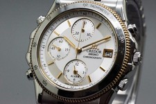 Near MINT SEIKO Credor Pacific 7T72-6A00 Chronograph Men's Quartz Watch