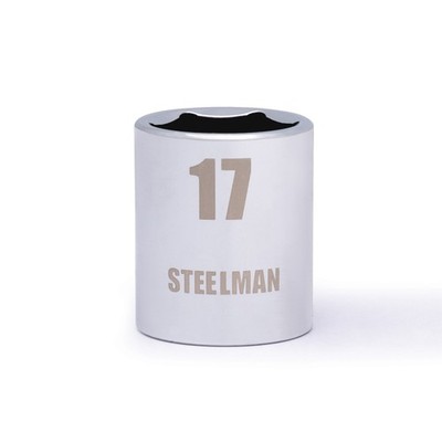 STEELMAN 3/8-Inch Drive 17mm Shallow 6-Point Socket, 78199