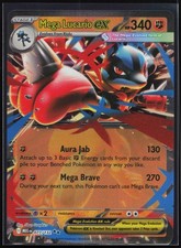 Mega Lucario ex 077/132 Double Rare Mega Evolution Pokemon Holo NM
