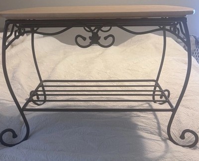 Longaberger Wrought Iron Treasures Stand Table with Lid