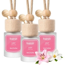 Car Air Freshener Hanging Diffuser 3 Ct Lily Scent 8 Ml Each