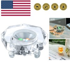 Crystal LED Light Base Multicolor Changing Pedestal Color Show Stand Lighted ...