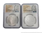 2 Piece Set San Francisco Denver Mint Morgan Silver Dollar Peace Coin NGC 2021