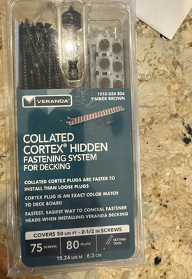 Veranda Collated Cortex Hidden Fastening Deck Screws Steel 2-1/2 in 75 Pack