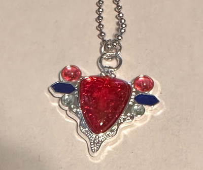 Japanese Anime Jojo's Bizarre Adventure Beautiful Red Stone of Aja Necklace