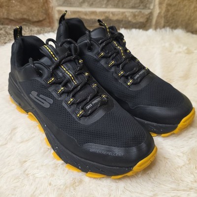 Skechers Max Protect Liberated Men's Black Yellow Goodyear Trail Shoes Sz 8.5