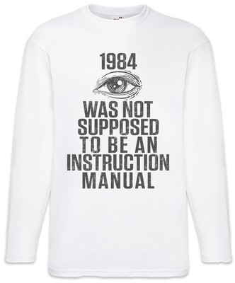 An Instruction Manual Langarm T-Shirt Freies George Denken Menschenrechte Orwell