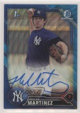 2016 Bowman Draft Chrome Pick Blue Wave Refractor /150 Nolan Martinez Auto 0x1