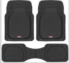 Motor Trend Heavy Duty All Weather Car Floor Mats Full Set 3pc Trim To Fit Black Motor Trend Heavy Duty All Weather Car Floor Mats Full Set 3pc Trim To Fit Black