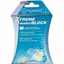 12 Pack Compeed X-Treme WaterBlock Plasters | Waterproof & Durable First Aid