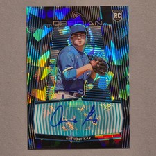 2020 Anthony Kay Obsidian Teal Electric Etch Crystal Auto Rookie RC #d/18 SSP