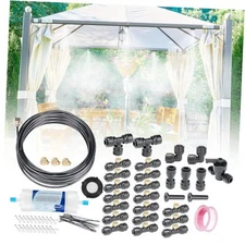Misters for Outside Patio, Misting System 26FT Misting Line+ 9 Brass Misting 