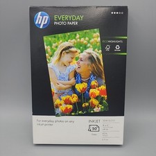 HP Everyday Semi-Gloss Photo Paper 4x6 - 50 Sheets Q8868A New, Semi-Gloss