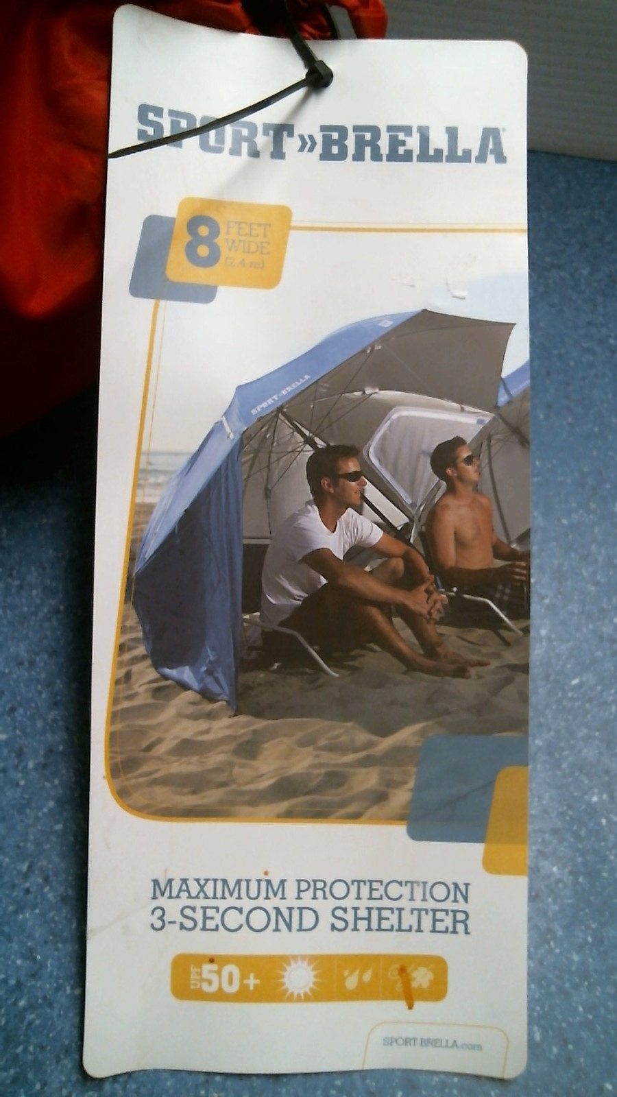 Sport-Brella Portable All-Weather & Sun Umbrella 8 ft. Canopy, RED (00700)FS