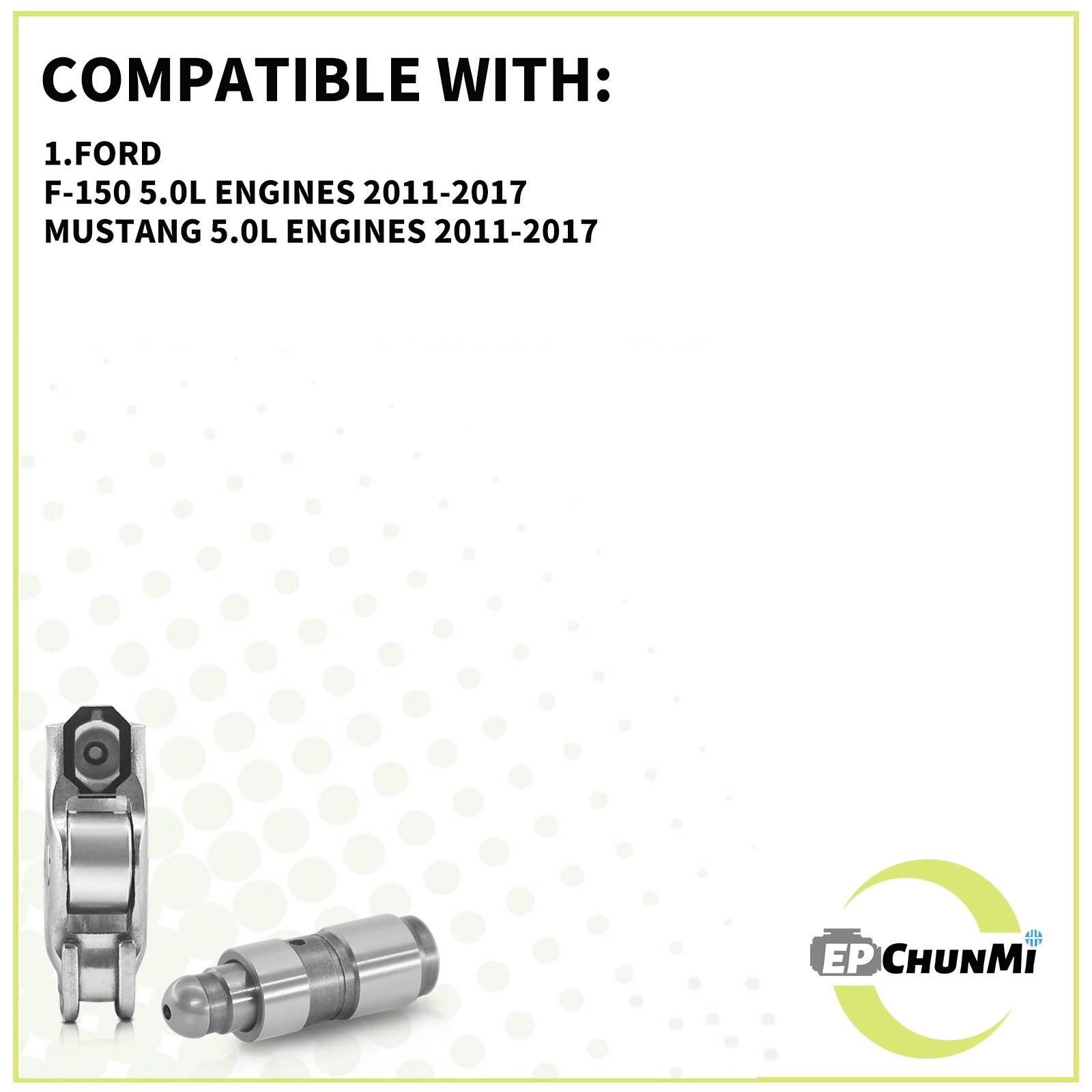 EPChunMi 8 Rocker Arm and 8 Valve Lifters For 11-17 F-150 Mustang 5.0L V8 Engine