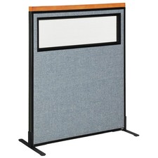 36-1/4"W x 43-1/2"H Deluxe Freestanding Office Partition Panel with Partial