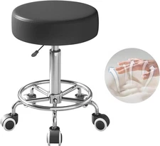 Rolling Stool  with Wheels and Footrest for Spa Drawing Salon Work Office
