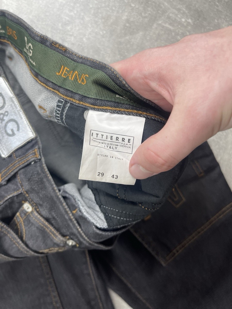Dolce&Gabbana イタリア製 ダメージジーンズ y2k Y2K Dolce Gabbana D&G Dark Washed Blue Jeans | 2000s 00s Era Baggy
