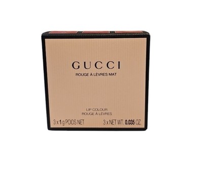 GUCCI ROUGE À LÈVRES MAT 3個セット GUCCI Rouge A Levres Mat Lip Colour - 3 Mini LIPSTICKS ~ Argentina