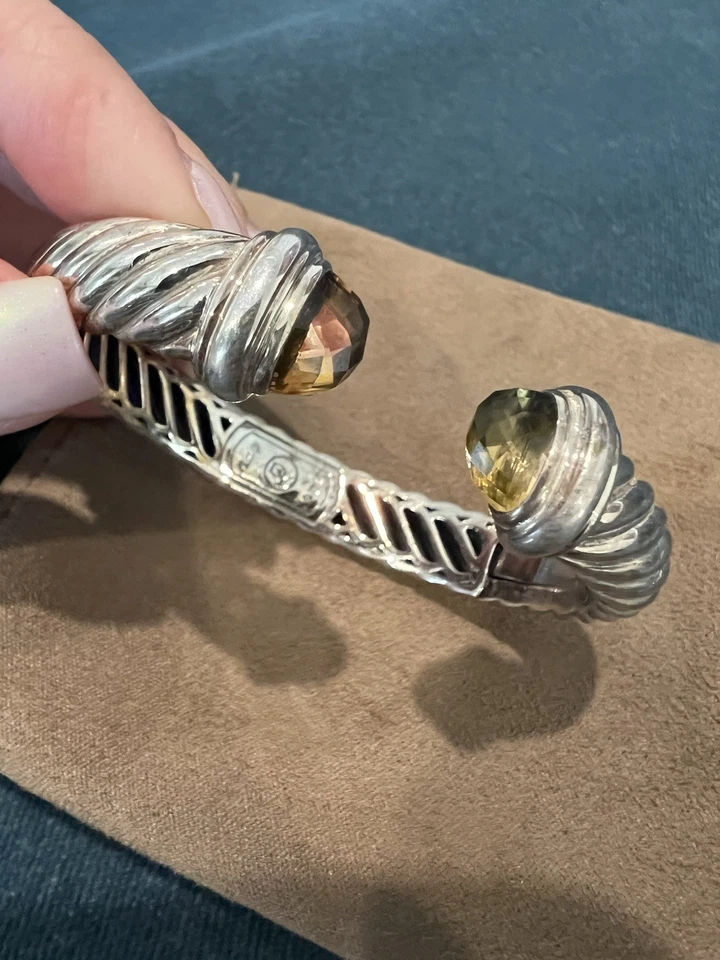 Pulsera David Yurman de plata de ley citrino Waverly Foto 4 de 4