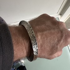 Heavy Solid 999 Silver Torque Bangle 5 oz