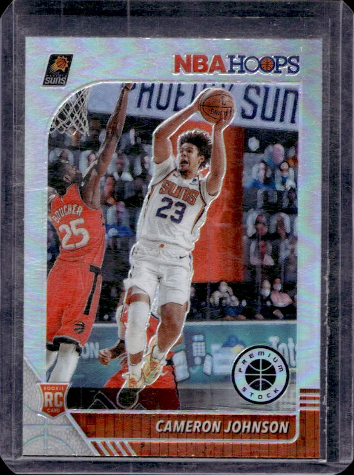 2019-20 Panini Hoops Premium Stock Cameron Johnson RC Prizms Silver #208 Suns