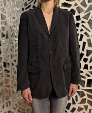Vintage Jil Sander textured silk single breasted blazer jacket women's size S