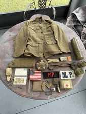 World War One Uniform And Gear US WWI belt Bucke Trench Art Army MP