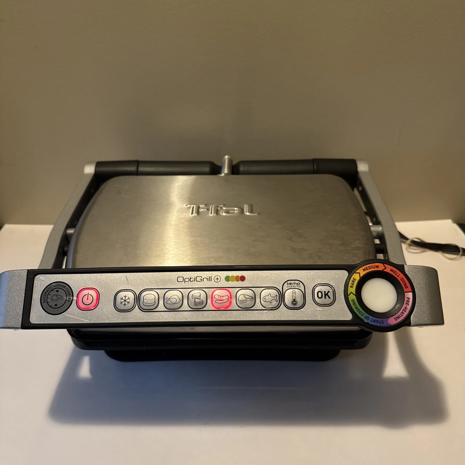 T-fal Stainless Steel Electric OptiGrill tested works