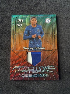 2024-25 Obsidian Soccer Atomic Material Taiga Etch #AM-WF Wesley Fofana /25