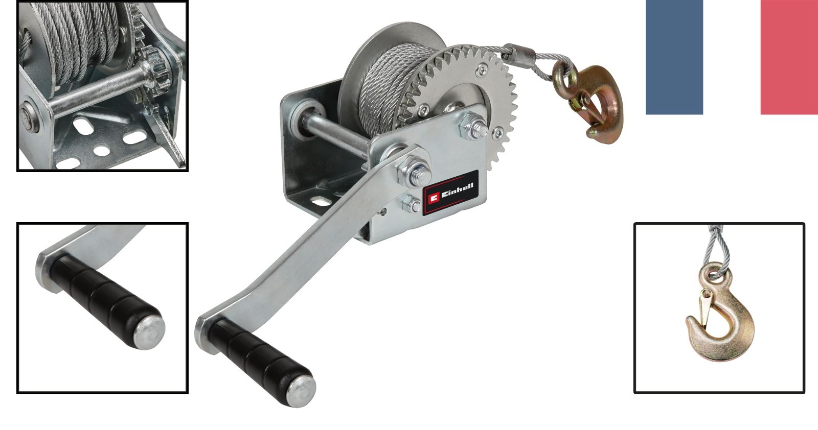 Treuil manuel Einhell 500 kg doté d'un cliquet de sécurité pour montage table - 2