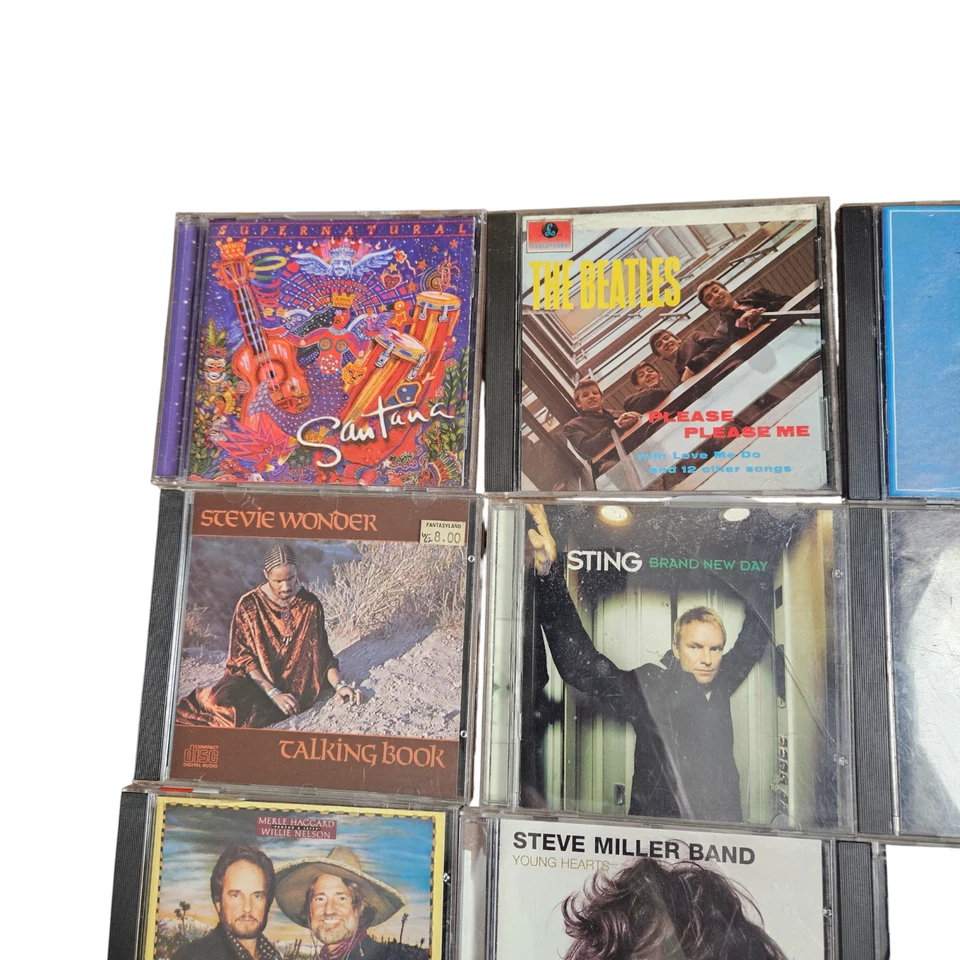 Lot of 11 Rock Pop Blues Soul CDs - Santana, The Beatles, Eagles, Stevie Wonder Foto 2 de 4