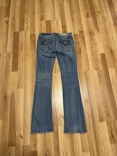 Women  s Rock Revival Jeans 30 Christina Boot Embroidered Low Rise Blue Denim