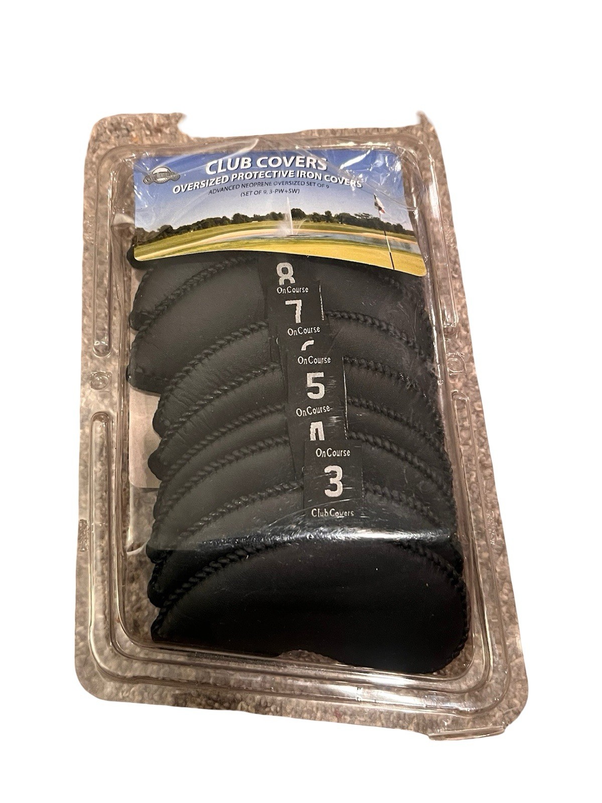 Set Of 9 Black Neoprene Oversized 3-pw Sw