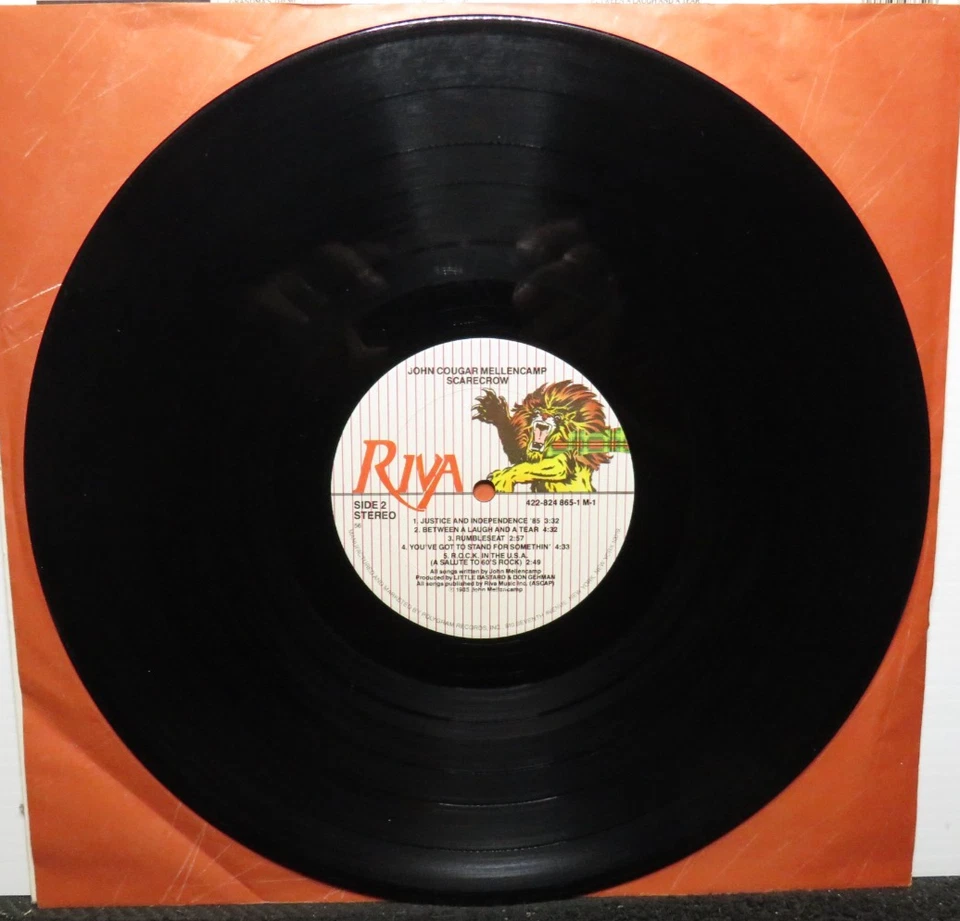 JOHN COUGAR MELLENCAMP SCARECROW (VG+) 422-824-865-1 LP VINYL RECORD Foto 4 de 4