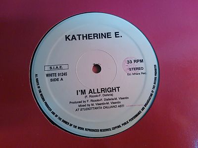 DISCO 12'' VINILE KATHERINE E. I'M ALLRIGHT DANCE MIX WHITE VG