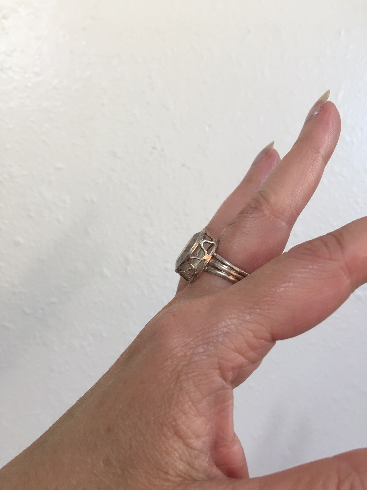 Vintage 925 Solid Sterling Silver Large Aquamarin… - image 12