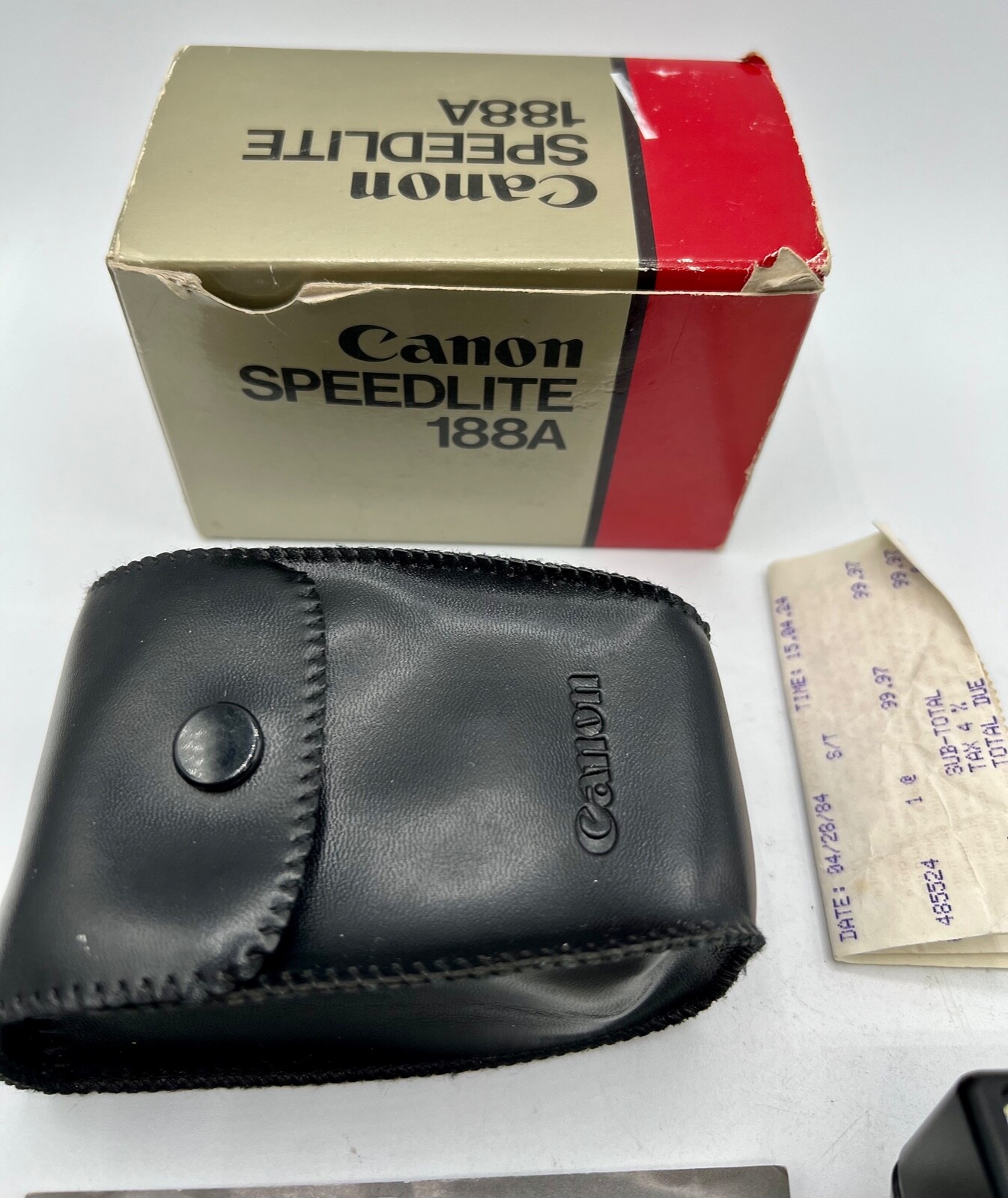 Vintage Canon Speedlite 188A Shoe Mount Flash Camera Attachment Box