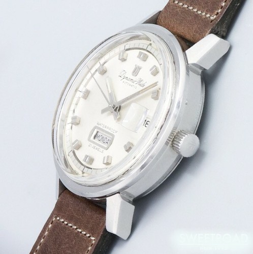 RICOH DYNAMIC Breit Original Ziffernblatt Tag-Datum Automatik Vintage Uhr 1960's - Bild 4 von 8