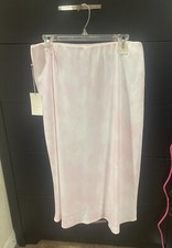 Women's High-Rise Midi Slip A-Line Skirt - A New Day, Large, Pink