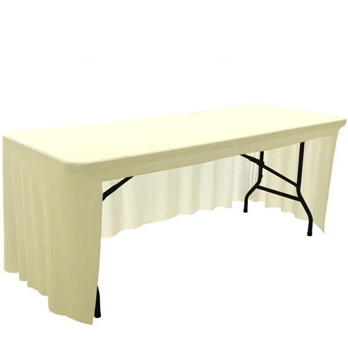 Home Table Cloth Banquet Decoration Skirt 4/5/6/8FT Spandex Elastic Fabric - Picture 18 of 44