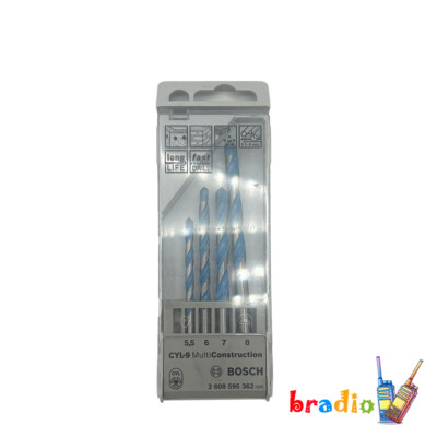 4PCS Bosch CYL-9 Multi Construction Drill Bits For IMPACT ROTARY DRILLS/DRIVERS