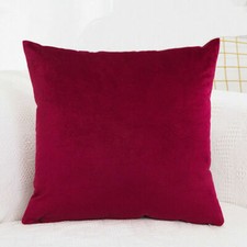 16" 18" 20" 22" 24" Inch Velvet Plain Cushion Cover Pillow Case Home Sofa Decor